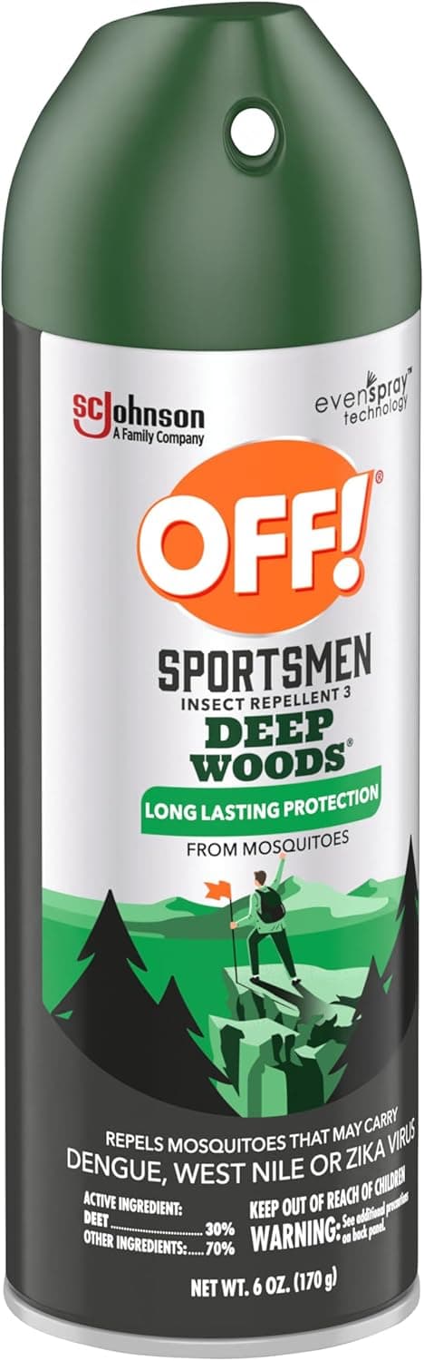 OFF! Deep Woods Sportsmen Insect Repellent Spray for Hunting Camping and Fishing 6 Ounce (Pack of 2)