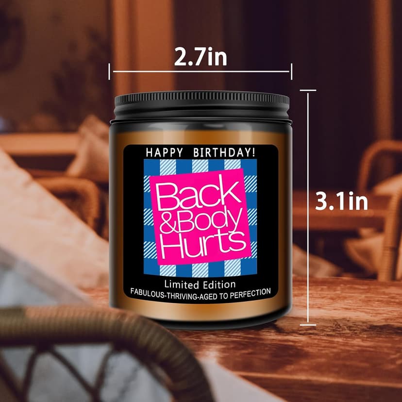 Homsolver Birthday Gifts for Women Men, Happy Birthday Decoration Candles Gift for Her Him, Funny Friendship Mom Dad Sister Friends Wife Husband Present Ideas - Lavender Scented Candle B0GR469HKF