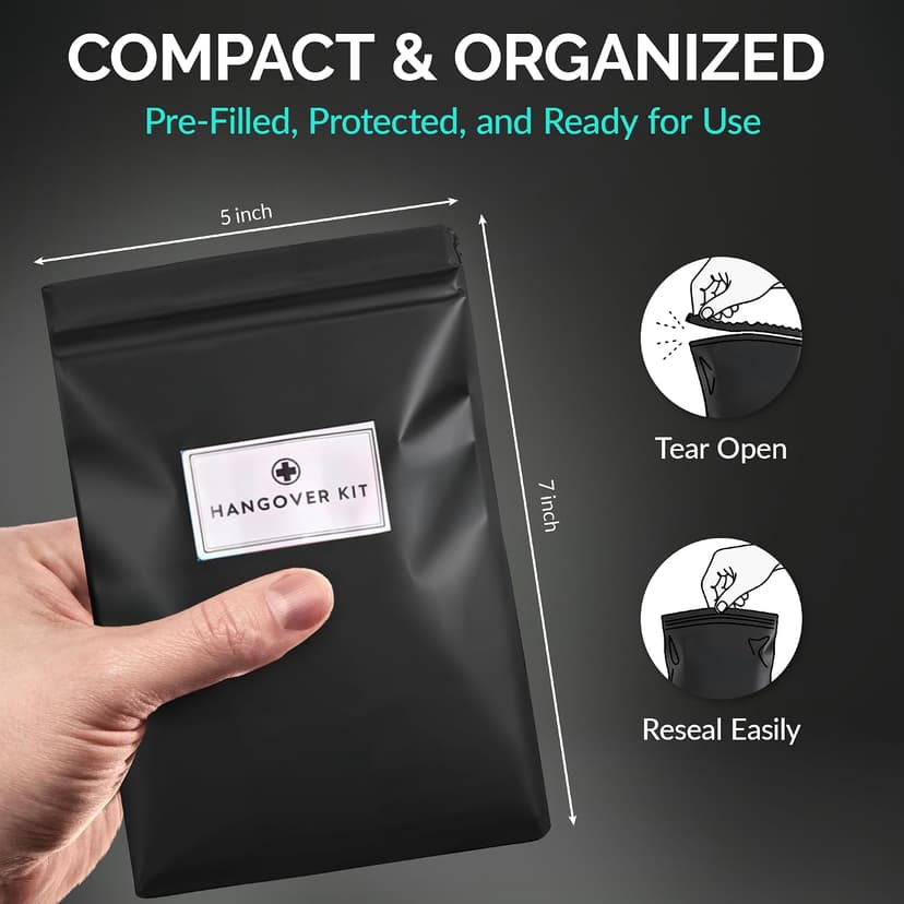 5 Pre-Filled After Party Kits for Bachelor Party Favors, 21st Birthday Gift, Wedding Favors, Guys Trips, Cruises & Celebrations | 9 Piece After Party Supplies & Bag (5 Kits) B0G4HFYVZH