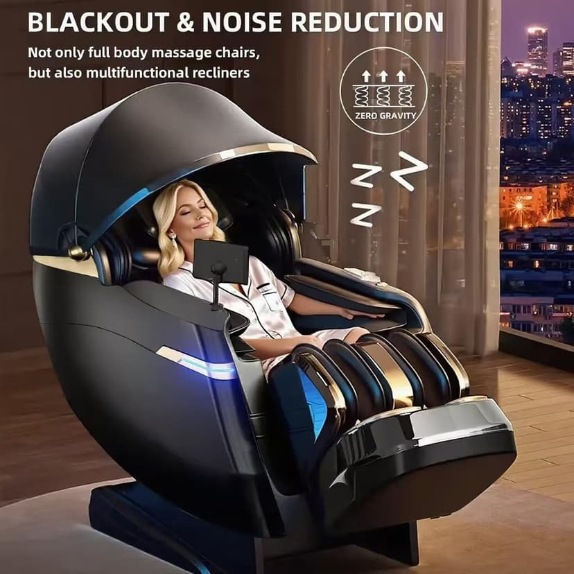 Full Body Zero Gravity Massage Chair, 51'' SL Track with 3 Levels Zero Gravity & Body Scan, 20 Auto Massage Programs, 3D Shiatsu Deep Tissue Massage, Foot Rollers, Airbag, Heating, Yoga Stretch