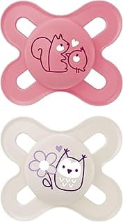 MAM Original Start Matte Baby Pacifiers, Binky for 0-3 Months, BPA-Free Silicone Nipple, Easy to Clean, Best for Newborn Babies, Developed with Medical Experts, 2 Count Binkies with Sterilizer Case