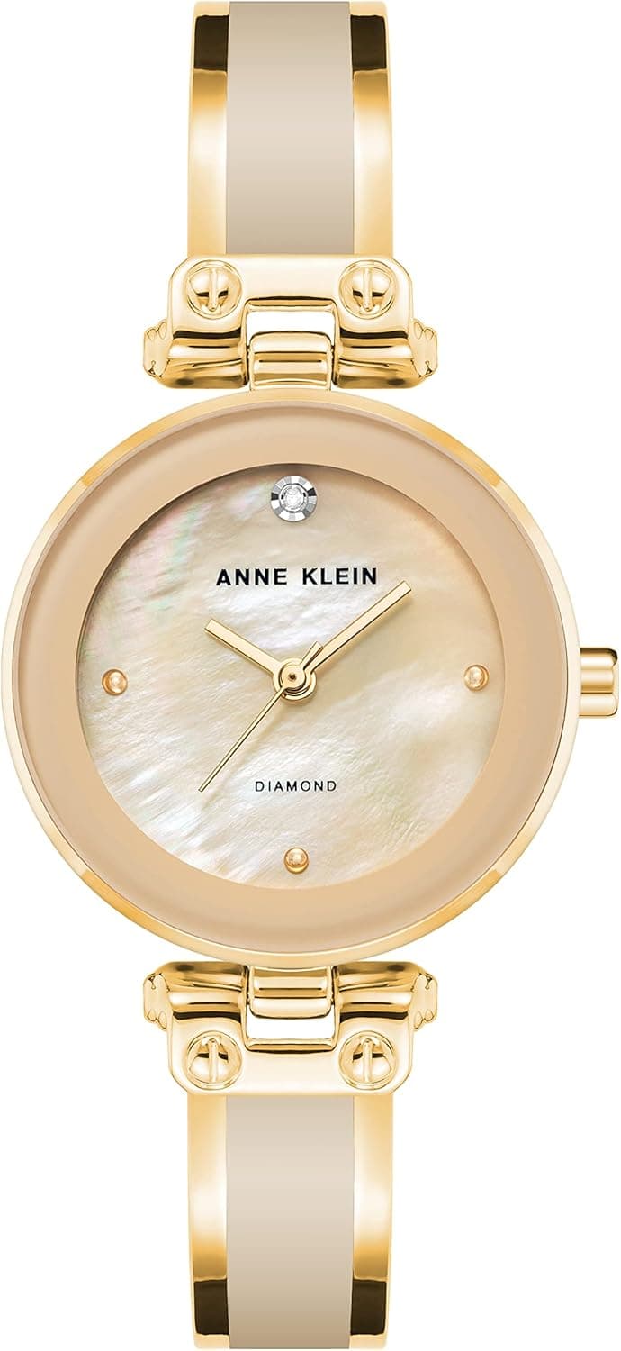 Anne Klein Women's Genuine Diamond Dial Bangle Watch