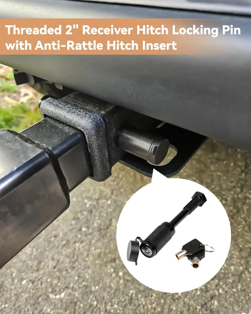 Bike Rack Hitch with Lock, Platform 2-Bike Rack for Car SUV RV Camper Truck Trailer, Hitch Bike Rack for Fat Tire, Mountain Bikes, EBikes and EMTB, 180 lbs Capacity Bike Carrier for 2" Receiver