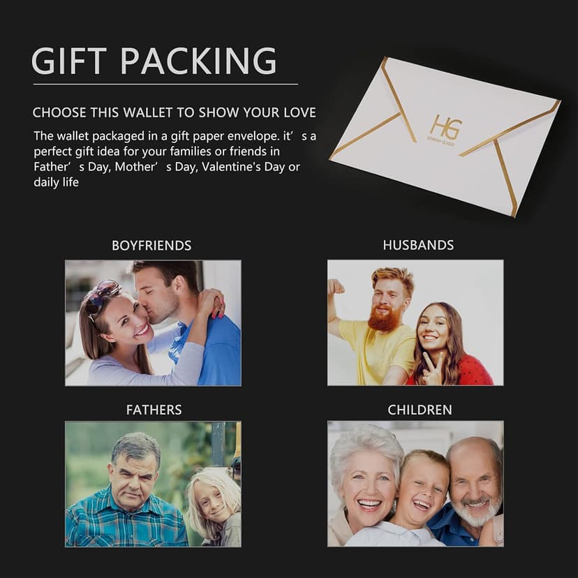 GH GOLD HORSE Slim RFID Blocking Card Holder Minimalist Leather Front Pocket Wallet for Women