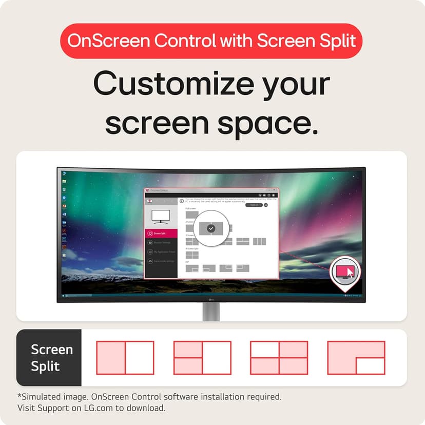 LG 32MR50C-B Curved Monitor 32-Inch FHD 100Hz AMD FreeSync OnScreen Control Dynamic Action Sync Black Stabilizer Tilt Stand (HDMI) - Black