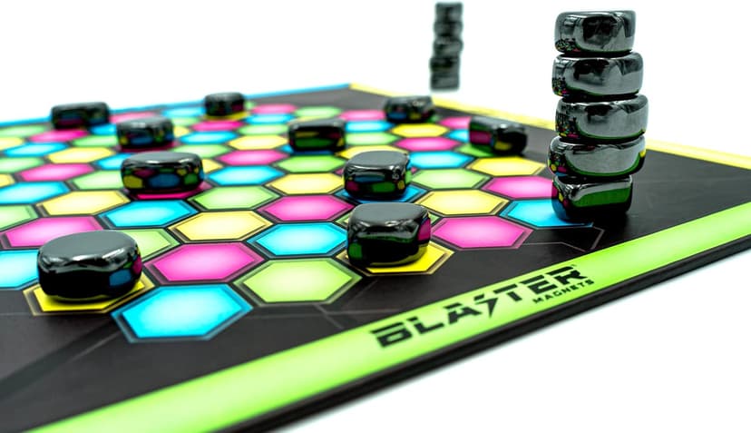 Board Game – an Incredible Magnet Game That Will Catch You! Magnetic Chess with 32 Magnetic Stones, Colorful Board, 18 Wild Cards, 2 to 8 Players. Parties, Strategy.