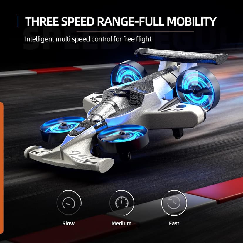 Remote Control Airplane Car Toys for Kids Ages 4-6-8-10-12, 2-in-1 Foam RC Plane Car Jet Mini Drone, Racing Car Stunt Plane Toys for Kids Boys Beginners 4 5 6 7 8 9 Year Indoor Outdoor Play