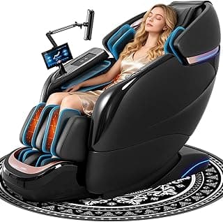 Massage Chair Full Body, 2026 Zero Gravity SL-Track Shiatsu Massage Chairs Recliner with AI Voice, LED Backlight Remote Control, Waist & Calf Heating, Phone Joystick and Holder, G6 Black