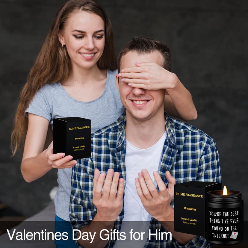 Anniversary Birthday Gifts for Men, Gifts for Boyfriend, Funny Romantic Wedding Gift for Men, Him, Boyfriend, Husband, Best Friends, Lover, Black Cedar Juniper Sandalwood Candle