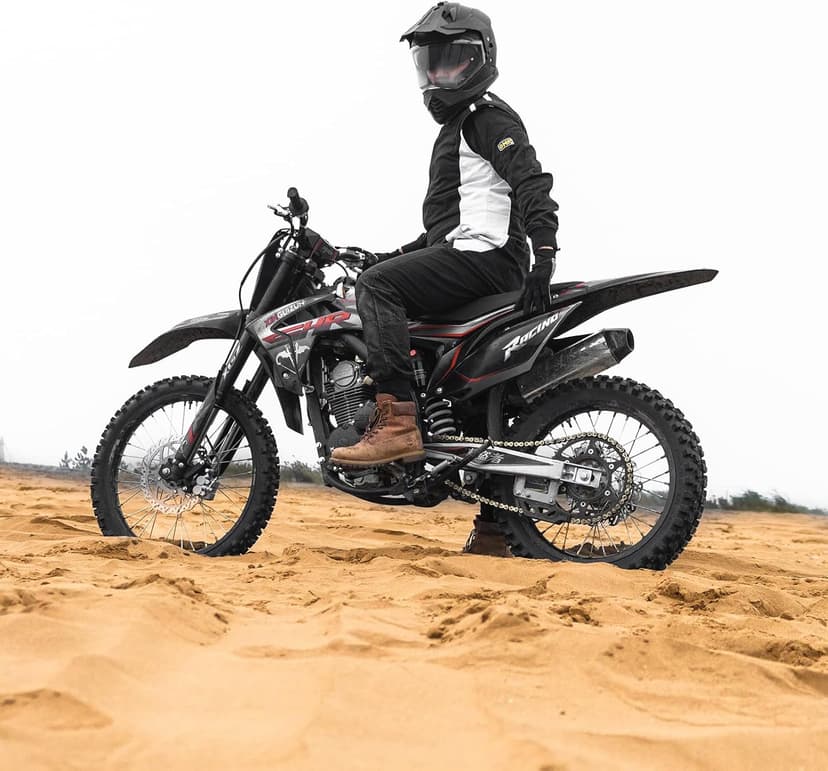 ILM Dual Sport Adventure Motorcycle Helmet with Pinlock Compatible Sun Visor Snowmobile ATV Dirt Bike Off Road Casco Model WS902 (Carbon Fiber, L)