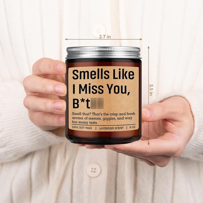 Long Distance Friendship, Moving Away, Going Away, Christmas, Birthday Gifts for Bestie, Friends, Sister, Her, Him, Couple LEADO Candle, Long Distance Gifts, I Miss You Gifts for Women, Best Friend B0FNVH7CTP