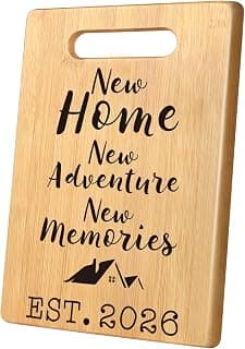MY-ALVVAYS House Warming Gifts New Home, Perfect House Warming Gifts, New Home Gift Idea for Women Men Homeowner, New Apartment Essentials, New Home New Adventure New Memories 2026 Cutting Board B09C8LPH15