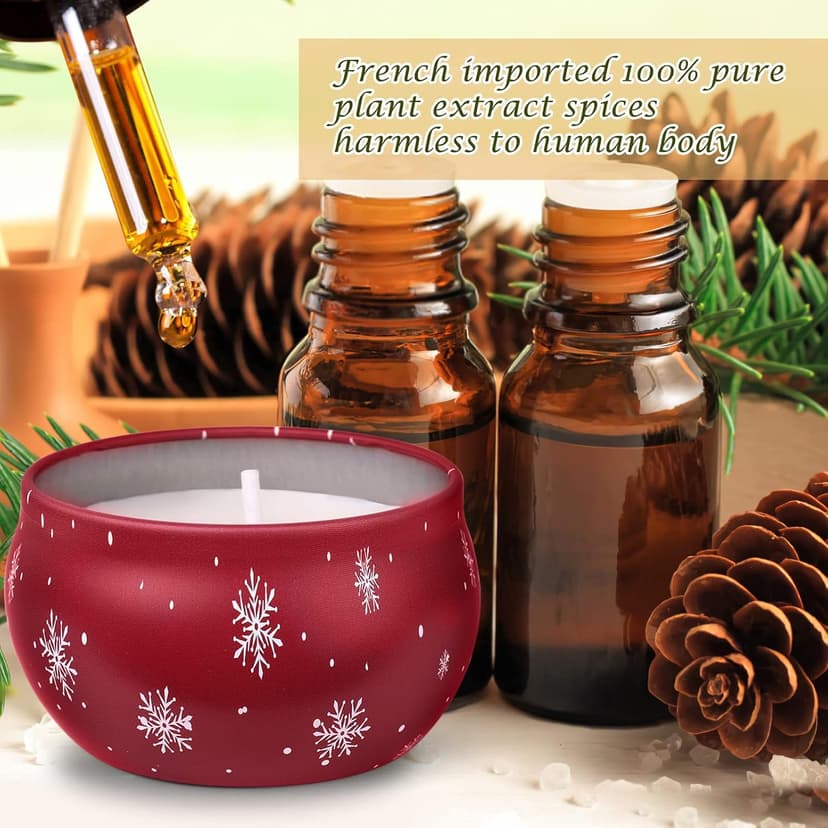 Christmas Scented Candles Gifts Set for Women, 6 Pack 2.5 Oz Candle Set, Natural Soy Wax for Home Scented, Aromatherapy Candles for Birthday, Christmas Gifts for Women B0F9NK17ZT