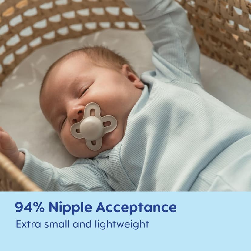 MAM Original Start Matte Baby Pacifiers, Binky for 0-3 Months, BPA-Free Silicone Nipple, Easy to Clean, Best for Newborn Babies, Developed with Medical Experts, 2 Count Binkies with Sterilizer Case