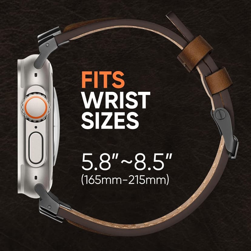 Suitisbest Leather Band Compatible for Apple Watch Ultra Band 49mm 46mm 45mm 44mm 42mm 41mm 40mm, Genuine Leather Replacement Strap for iWatch series 11 10 9 8 7 6 5 4 3 2 1, SE 3 2 1, Ultra 3 2 1