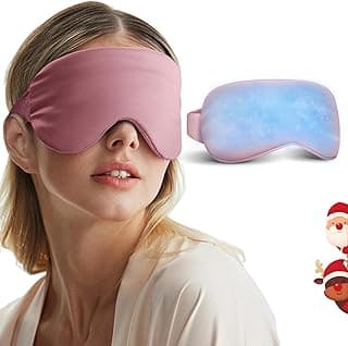 Self Care Gift for Women, Cooling Eye Mask for Puffy Eyes, Tired Eyes, Headache Relief and Migraine Comfort, Reusable Gel Cold Compress for Soothing Eye Care, Relaxing Gifts for Women Pink B0CXP9WFT2