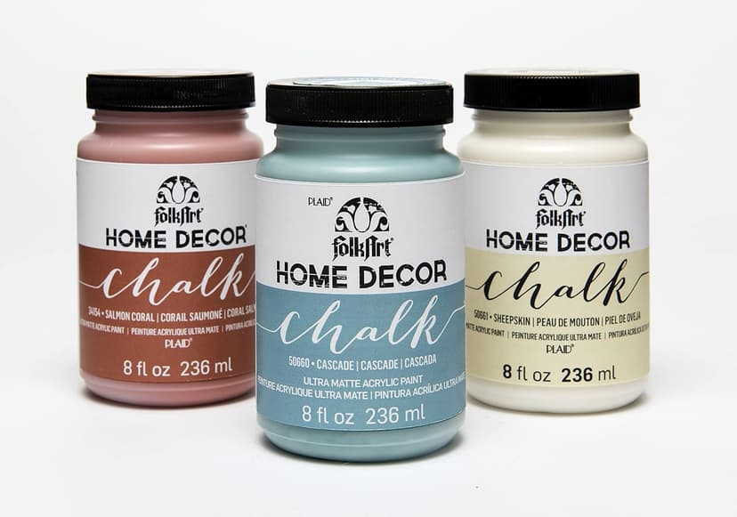 FolkArt Home Decor Chalk Furniture & Craft Acrylic Paint in Assorted Colors (8 Ounce), 34150 White Adirondack
