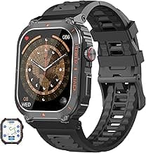 Military GPS Smart Watch for Men with Offline Map/Air Pressure/Altitude/Compass,smart Watch for Android Phones and iPhone,Waterproof Fitness Tracker with Blood Oxygen/Heart Rate/Sleep/100+ Sport Modes