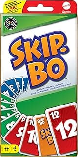 Mattel Games, Skip-BO Card Games for Ages +7, Card sequencying Family Game from UNO Creators, 52370