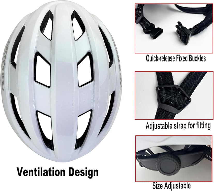 Bike Helmet for Adults-Removable Liners & Size Adjustable- Road Bicycle Helmets in Mountain, for Youth & Adult Men and Female