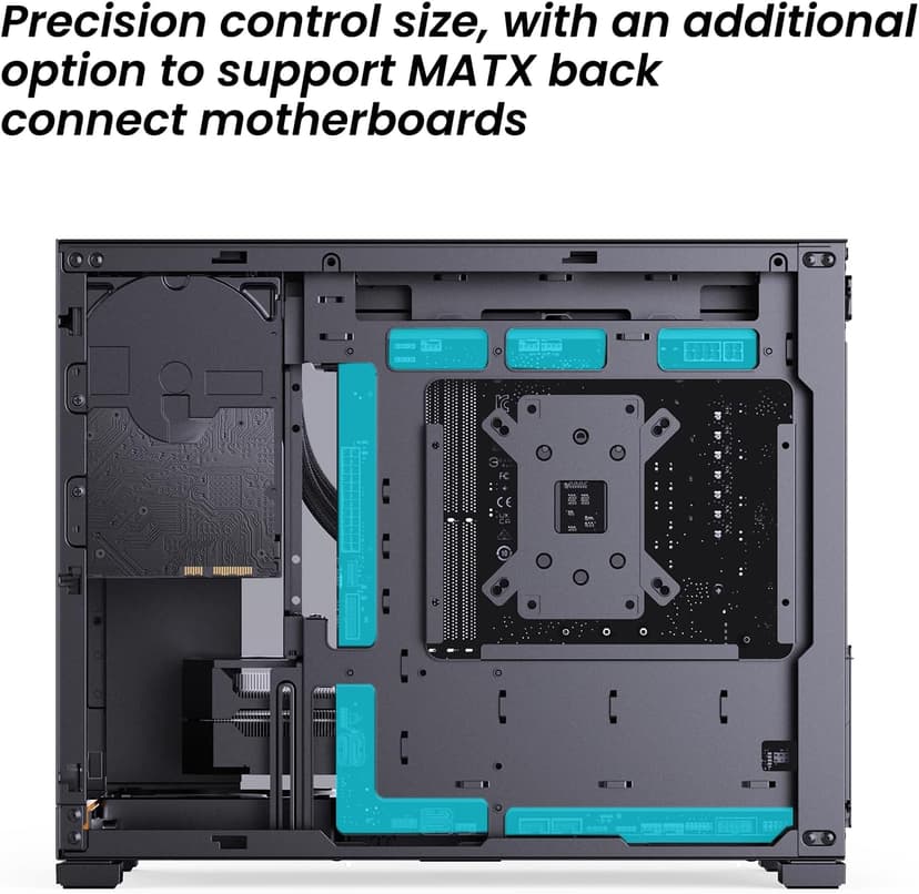 JONSBO D32 STD Micro-ATX PC Case,High Compatibility Mini Desktop Case, Support MATX Back-Connect/BTF MB,365mm GPU/240AIO/163mm Air Cooler, ATX/SFX-L/SFX PSU, USB3.2 PC Gaming,Black