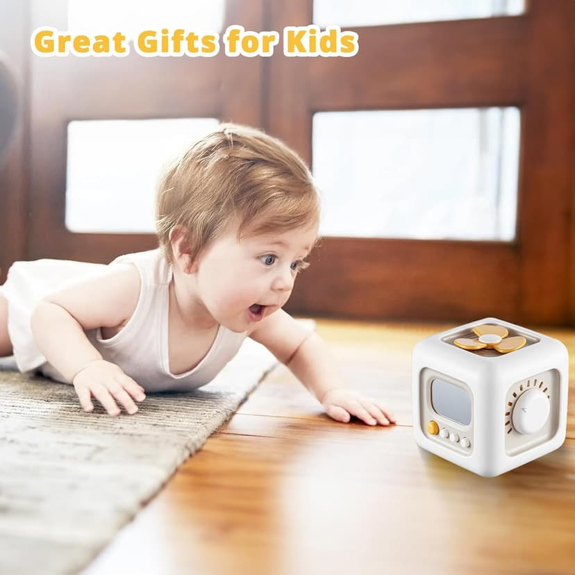 Learning Fine Motor Skills, Toys for 1 Year Old Boy, 6 9 12 Months Baby Shower Gifts SOCBTNSO Montessori Busy Cube Travel Toy, Stocking Stuffers for Toddlers B0CFZTK174