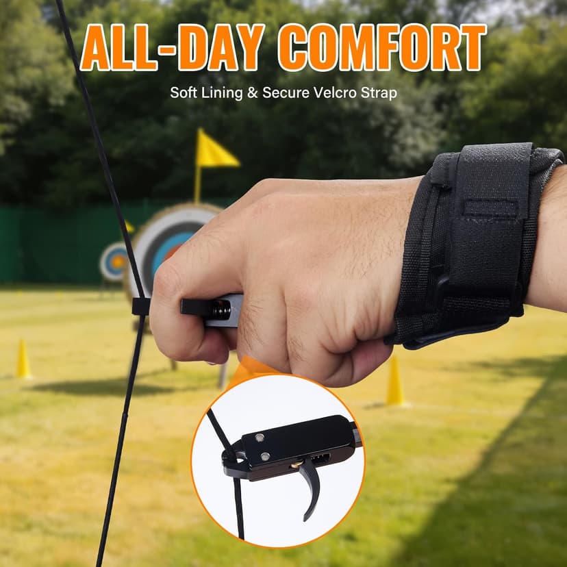 3rd Gen Compound Bow Release, 360° Rotatable Wrist Release Aid, Adjustable Thumb Trigger, Ambidextrous Archery Release for Hunting & Shooting