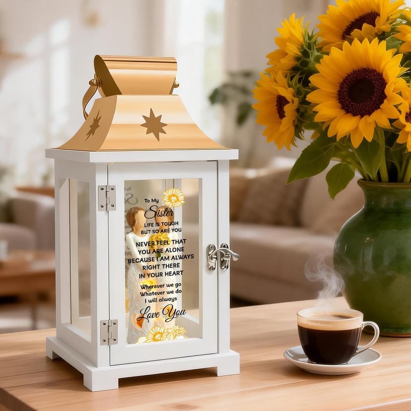 Homazing Sister Gifts Lantern - Unique Sister Gift Ideas for Mothers Day, Christmas, Thanksgiving