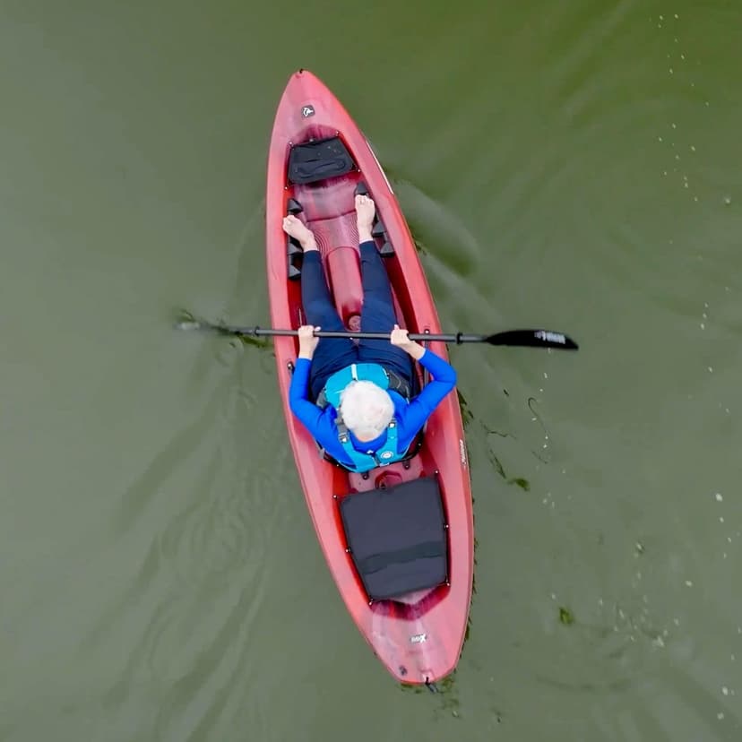 Pelican Seek 100X - Recreational Sit on top Kayak - Lightweight Smart Design - Adjustable Ergoform™ Seating System - 10 ft