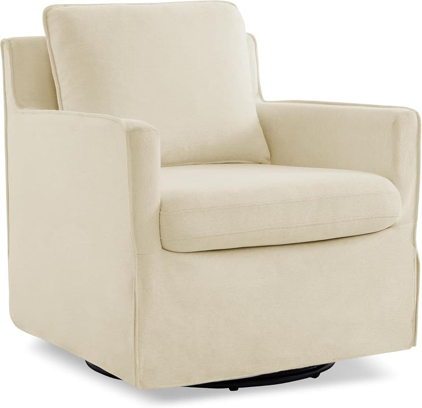 KISLOT Swivel Accent Chair Rocking Recliner 360 Degree Swivel Armchair Machine-Washable Cover for Nursery Living Room Bedroom