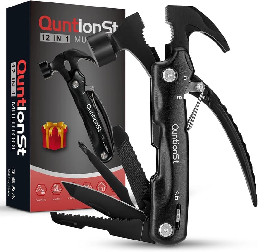 Gifts for Men, Valentines Day,12-in-1 Hammer Multitool, Stocking Stuffers for Men,Christmas Stocking Stuffers for Adults Dad Husband Boyfriend, Mens Gift for Him, Birthday Gift Idea,Mini Multi Tool B07XQZ6QWS