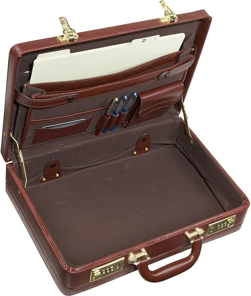 Amerileather Expandable Executive Faux Leather Attache Case (#2893-89)