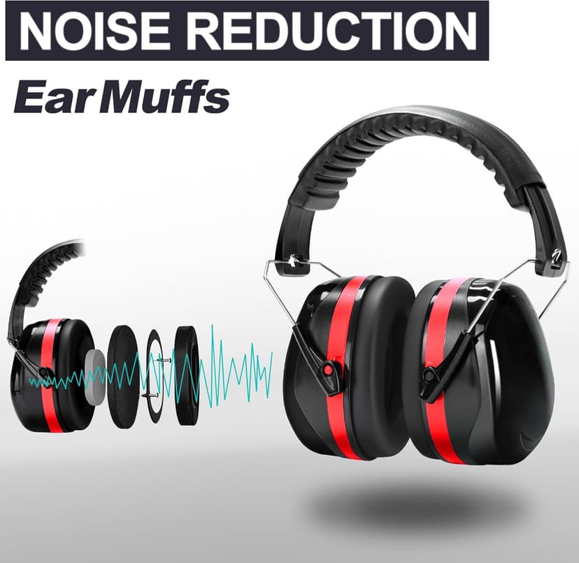 Yewltvep Shooting Ear Protection Gun Range Ear Protection with Earmuffs, Gun Safety Glasses, Earplugs, Hard Storage Case