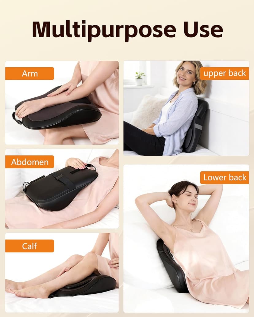 Electric Up&Down Kneading Massage Pillow For Back, Neck, Shoulder, Leg,Birthday Christmas For Women Men Gifts,Home Office Use Back Massager With Heat, Pain Relief For Deep Tissue,3D Lower Back Massager B0H5VGG7JN