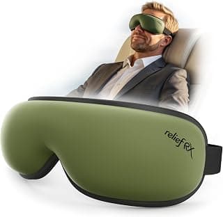 35dB, Lightweight Eye Massager, Gift for Women Husband, for Home, Office, and Travel ReliefRX Ultra-Quiet Eye Massager with Heat and Cooling, Sage Green B0GJ3CPT77