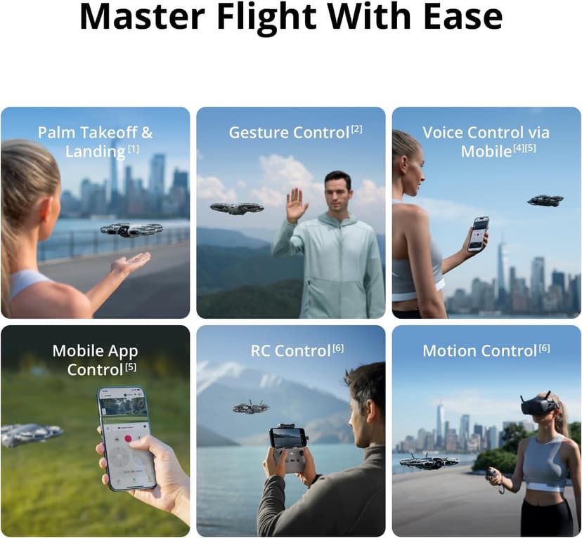 DJI Neo 2 (Drone Only), Lightweight & Foldable 4K Drone With Camera, Palm Takeoff & Landing, Gesture Control, ActiveTrack, Omnidirectional Obstacle Sensing