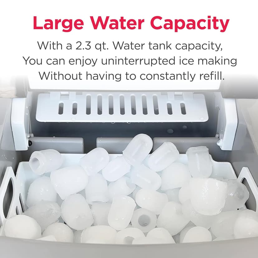 Frigidaire 26 Lbs per Day Portable Compact Maker, Ice Making Machine, Stainless, Medium