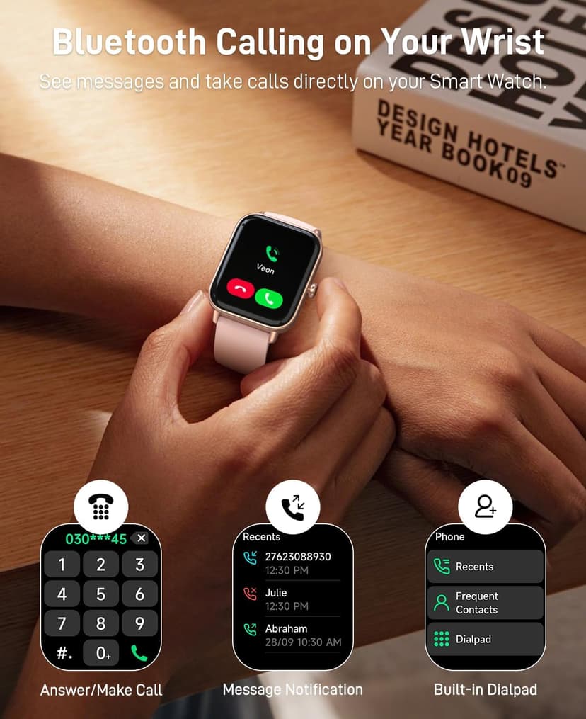 Smart Watches for Women (Make/Answer Calls), Alexa Built-in Smart Watch for Android/iPhones with Receive Messages/Emails/Reminders, 1.85" HD Fitness Tracker Watch with Heart Rate/Sleep/SpO2 Monitor