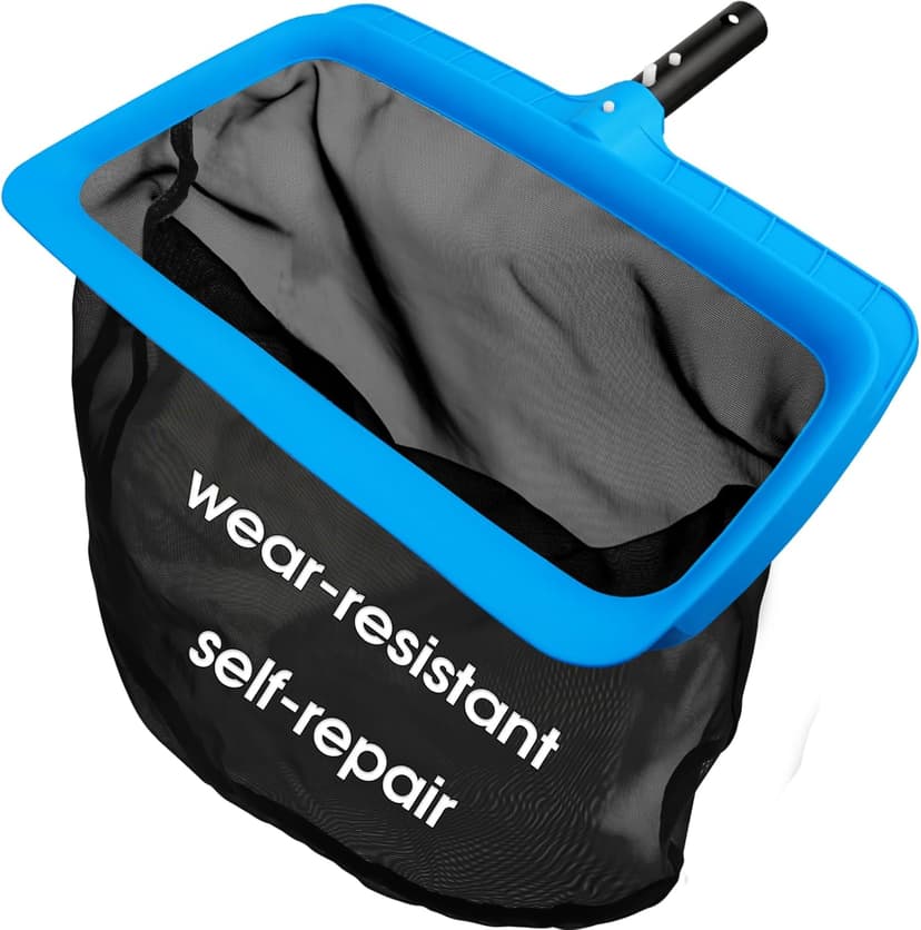 Pool Skimmer Net with Self-Repair Fine Nylon Mesh Bag, Pool Leaf Rake for Above Ground Pools & In-ground Pools, Pool Nets for Cleaning - Original Series(No Pole)