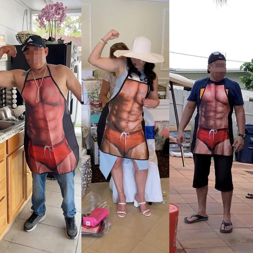 Apron Kitchen Funny Creative Cooking Grilling Baking Party Apron Gift For Men