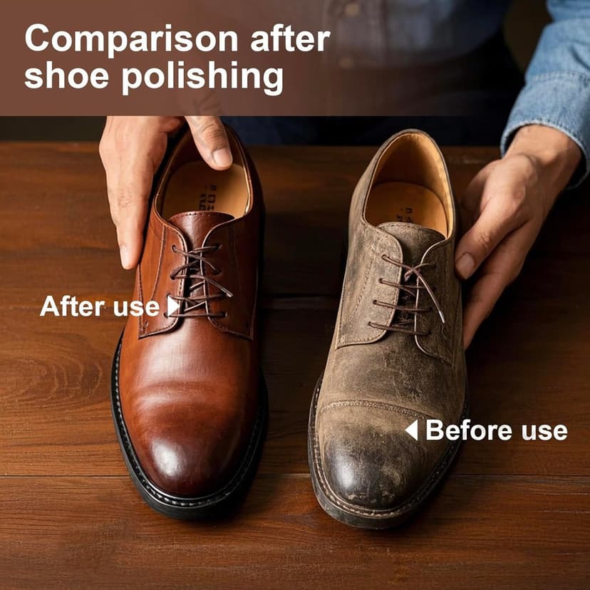 Awaydol 10 PCS Leather Care Kit - Horsehair Brushes,Saddle Soap,Waterproofing Wax,Mink Oil Conditioner,Polishing Cloth,Microfiber cloth,Boot Shoe Shine Cleaning Kit Gift for Men Cowboy Husband Dad 