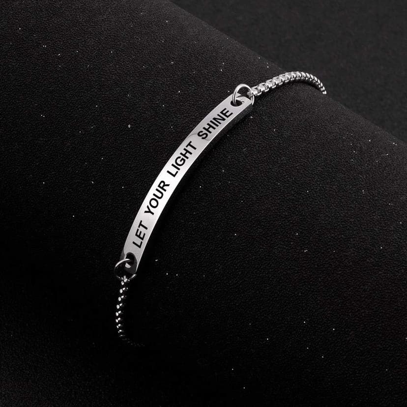 SOUSYOKYOSAM Women Bracelets for Women, Stainless Steel Inspiration Motivational Jewelry Gifts for Girl B07SLKDT79