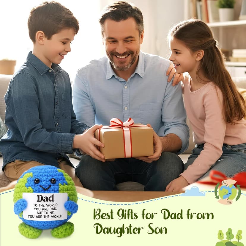 Day Birthday Gift for Dad Husband Bonus New Daddy Father in Law Thanksgiving Baskets Positive Crochet Animals Dad Gifts from Daughter Son Best Dads Ever Gifts Grandpa Stepdad Fathers B0FRSBRB14