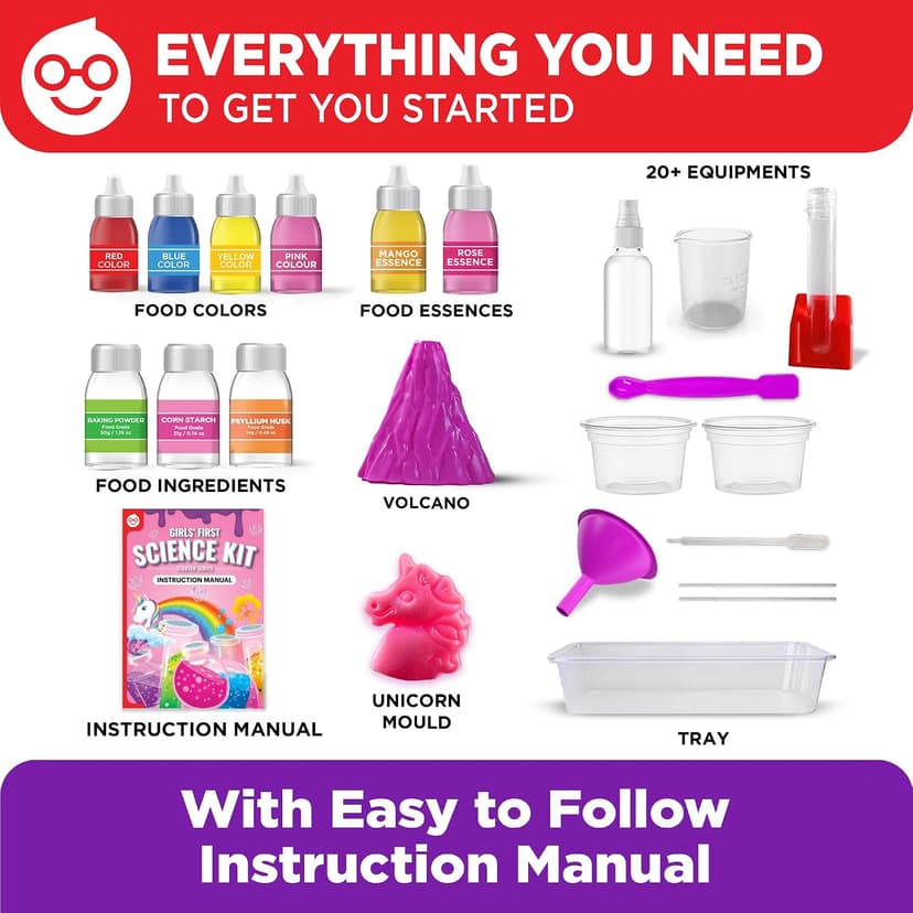 Birthday Gift Ideas for Girls 4, 5, 6, 7, 8 Year Olds, Science Kits for Kids Ages 5-7, STEM Educational Toys Doctor Jupiter Girls' First Science Experiments Kit for Kids Ages 4+ B0D17YL839