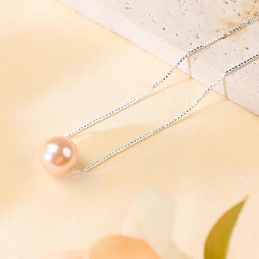 Sereney Birthday Gifts for Girls Women, Sterling Silver Pearl Necklace as 7 9 10 11 13 15 16 18 21 30 40 50 60 Year Old Birthday Gifts, Single Pearl Necklace as Bday Gifts for Friends Lockets