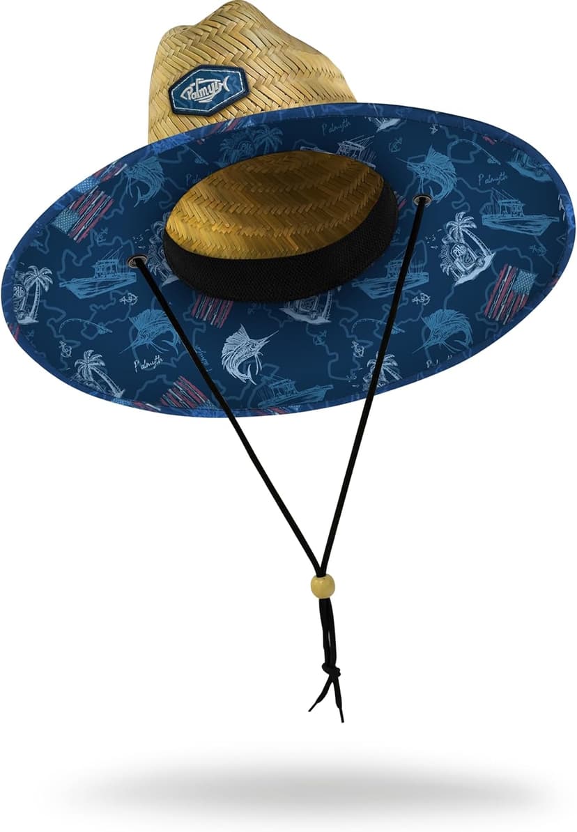Palmyth Straw Hat for Men & Women Sun Hats, Lifeguard Hat, Beach Hat, Fishing Hat Wide Brim UPF 50+ Sun Protection