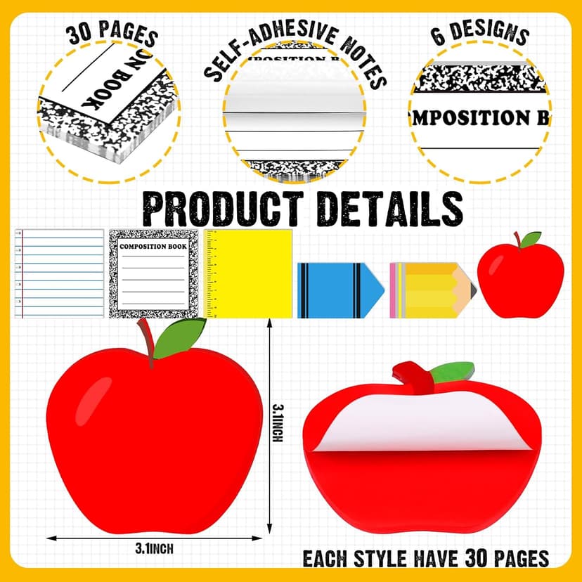 16 oz Teacher Tumbler, Cute Composition Books Sticky Notes, Ballpoint Pens, for Mentor Lecturer Counselor Educator Honeydak 12 Set Christmas Teachers Gift Bulk Teacher Appreciation Gift B0F6SXV15W