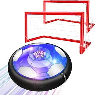 Ancesfun 2 in 1 Hover Soccer Ball Set, Birthday Gifts for Boys Girls Kids Age 3 4 5 6 7 8-12 Years Old Up, Indoor Soccer Toys Game, USB Rechargeable Light-Up Air Floating Soccer Ball with 2 Goals B0D97X4KZX