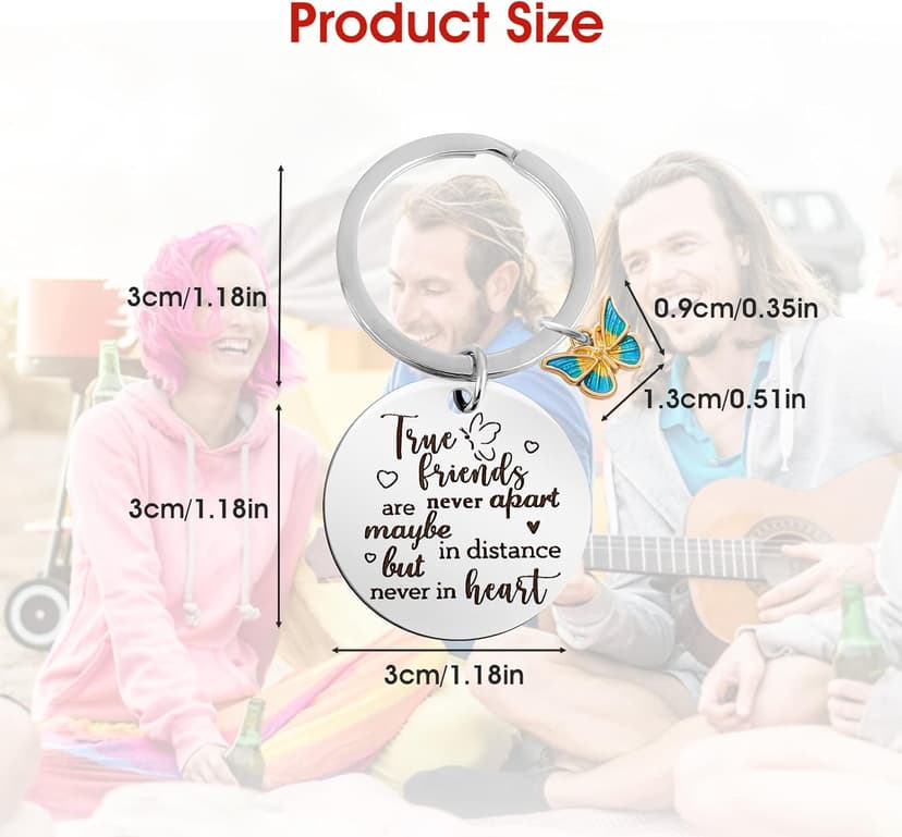 Ouligay Best Friend Keychain Friendship Gifts for Women Bestfriend Birthday Gifts for Women Bff Bestie Long Distance Friendship Best Friend Graduation Coworker Leaving Going Away Goodbye Farewell Gift
