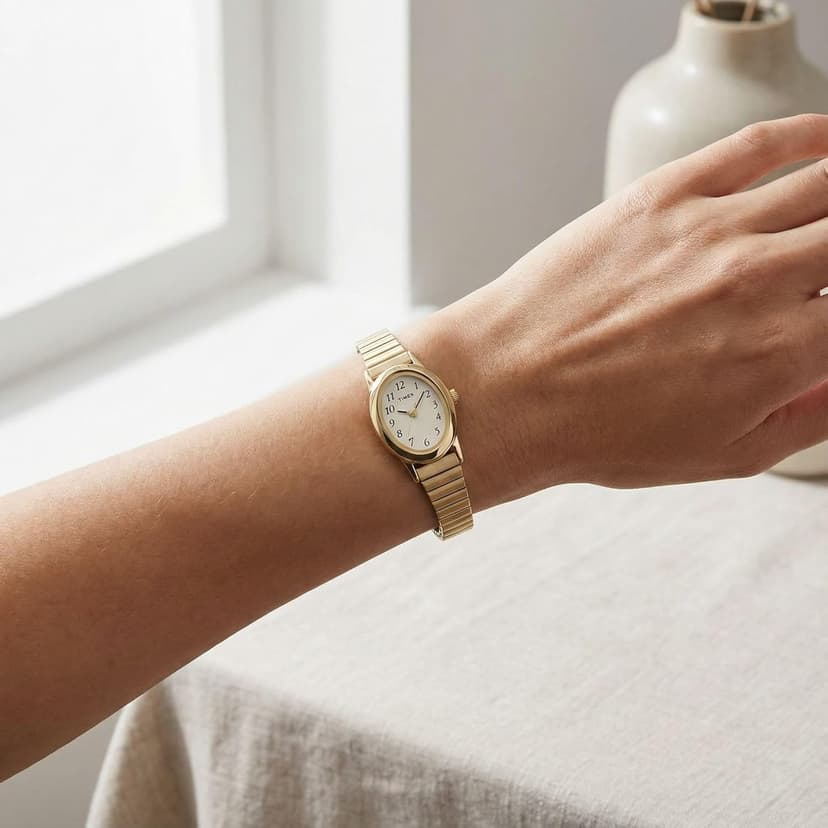 Timex Women's Cavatina Watch - TPearl Dial Gold-Tone Case